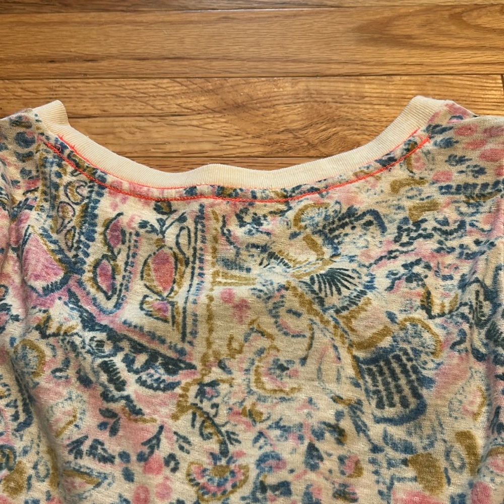 Free People cropped twist front tank. Floral Pattern. Size small. Like new. - Picture 5 of 5